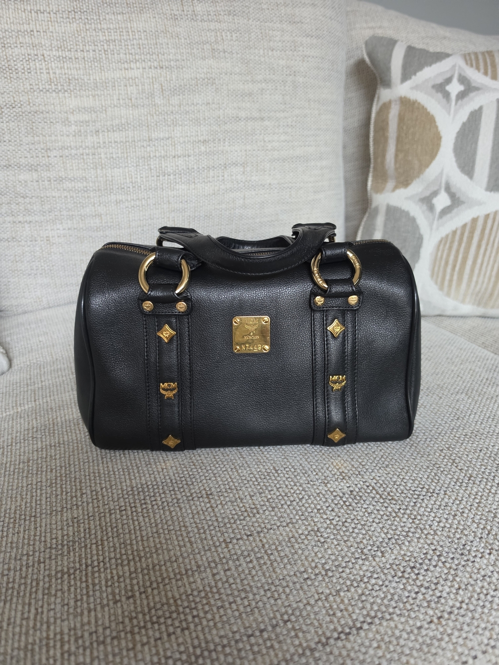MCM Black Medium Boston Bag - Picture 2 of 11